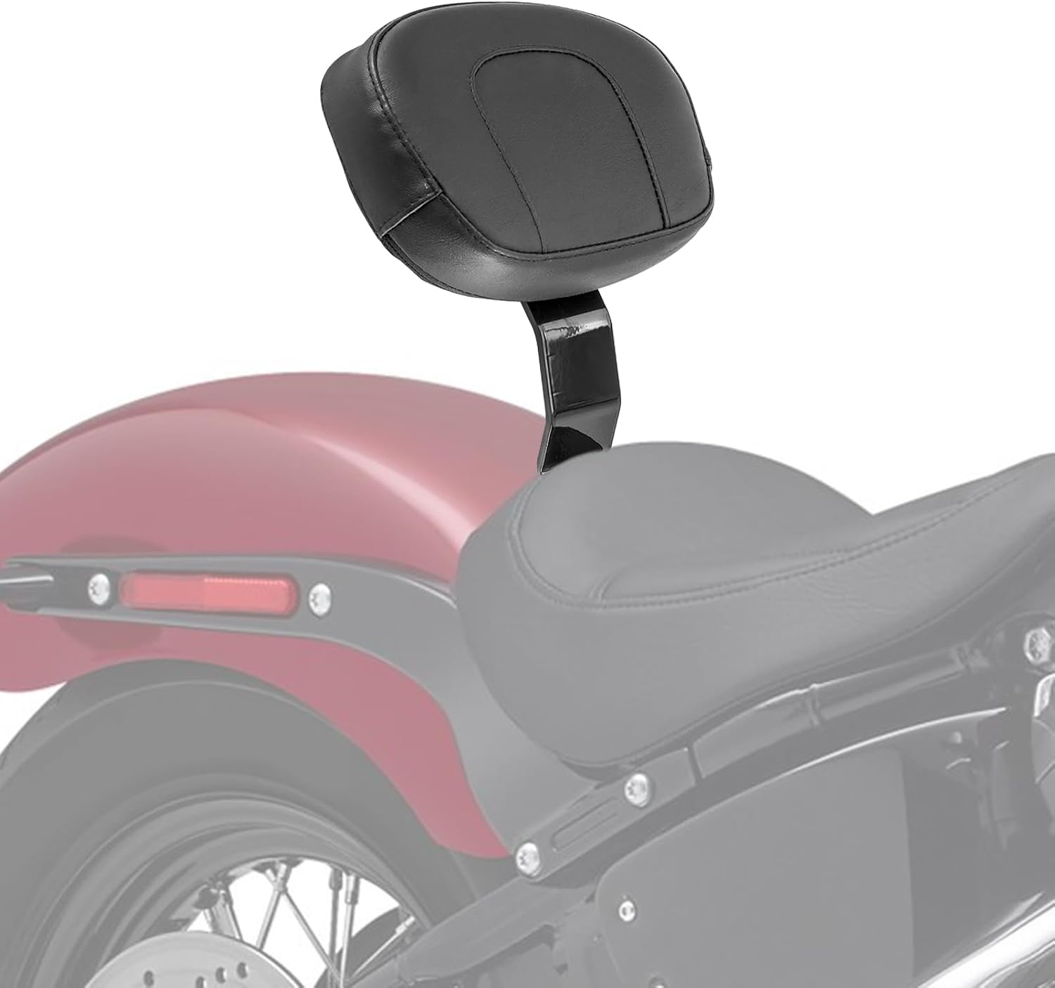 Mofun Driver Backrest Compatible with Harley Softail Slim FLSL Standard FXST Street Bob FXBB 2018-2025, Gloss Black