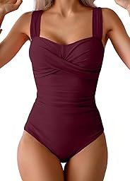 CheChury Costume Intero Donna Modellante Costumi Interi da Bagno Push Up Scollo a V Costume da Bagno Intero Donna Curvy Controllo della Pancia Monokini Costumi Piscina Beachwear Swimwear Sportivo