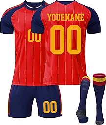 Camiseta de Fútbol Copa Mundial 2026 Personalizadas para Hombres y Niño, Copa Mundial equipación Fútbol DIY Nombre Número con Conjunto Top Pantalón Corto y Calcetines Regalo de Futbol