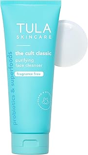 TULA Skin Care Cult Classic Purifying Face Cleanser - Gentle and Effective Face Wash, Makeup Remover, Nourishing and Hydrating