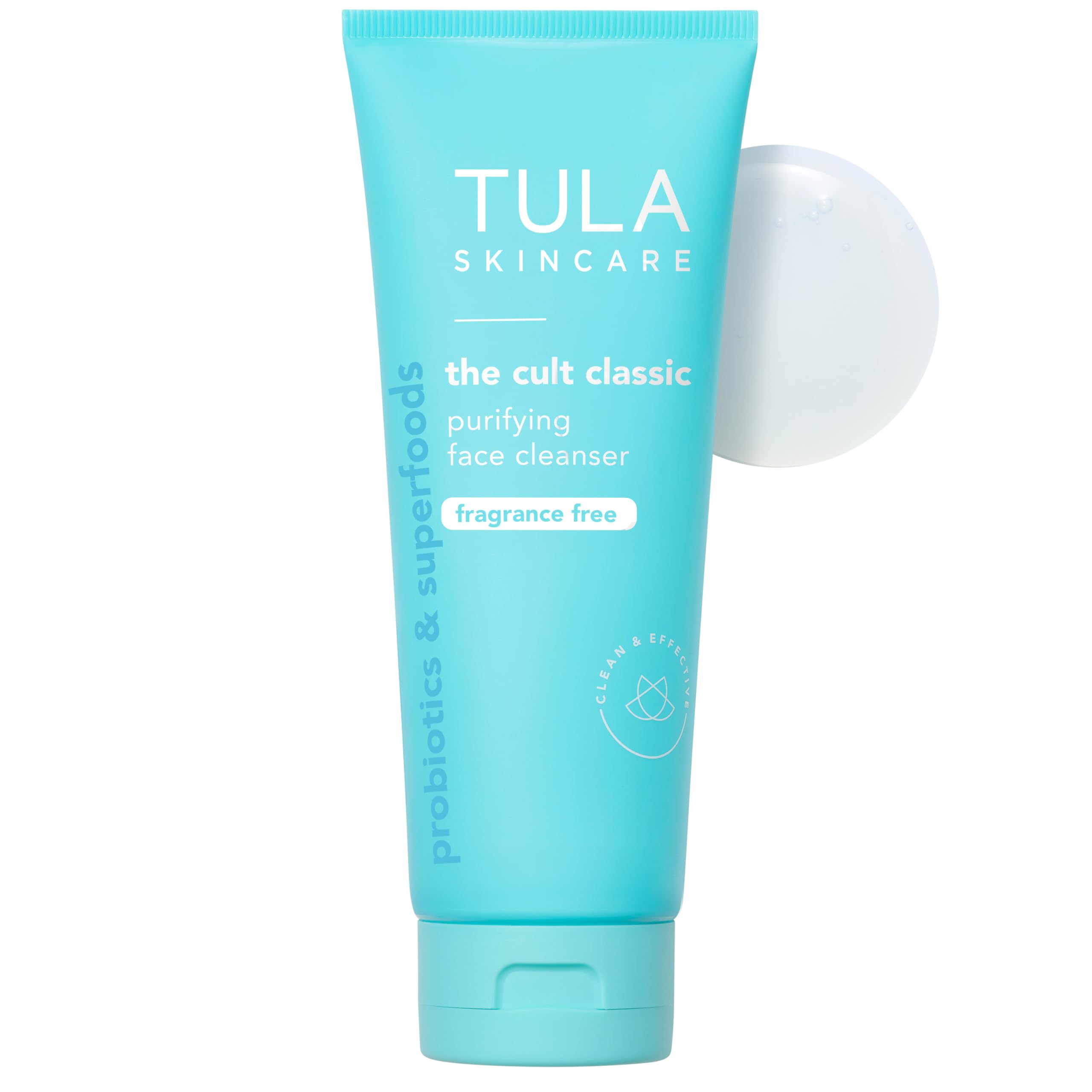 TULA Skin Care Cult Classic Purifying Face Cleanser - Gentle and Effective Face Wash, Makeup Remover, Nourishing and Hydrating: Supersize Fragrance-Free, 6.7 Oz