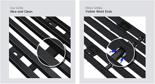 Miniatura 7 de APS Compatible con Chevy Caprice S18-T30067C - Rejilla de malla cromada de acero inoxidable superior principal 1991-1996