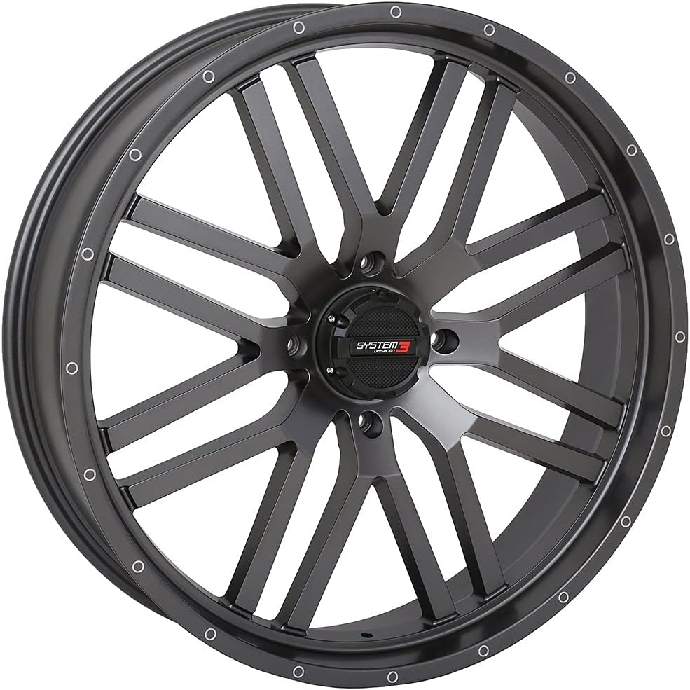 System 3 ST-3 Gunmetal UTV Wheels 24" Polaris RZR 1000 XP/Ranger XP 900/1000