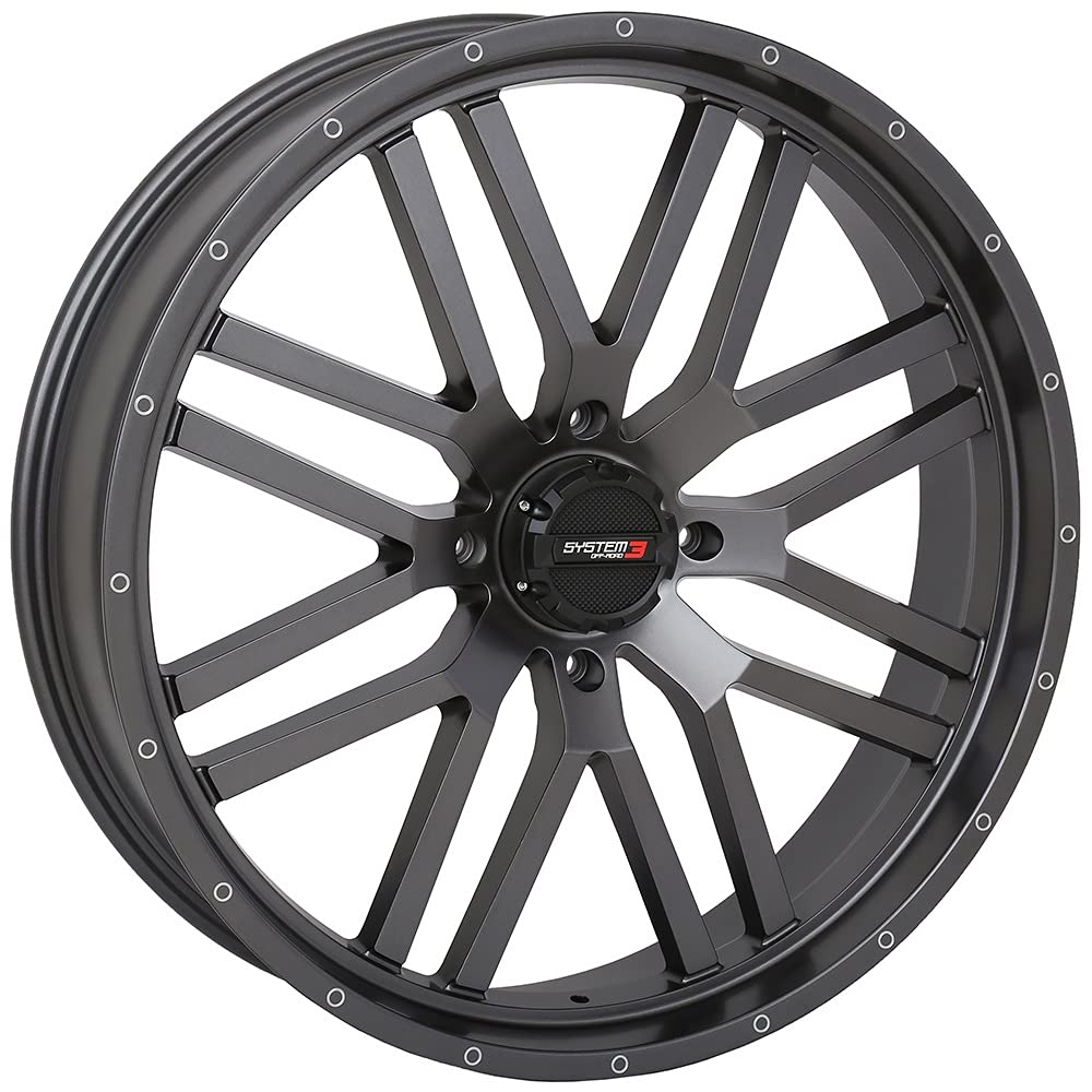 System 3 ST-3 24x6.5 ATV/UTV Wheel - Gun Metal (4/137) 4+2.5 [24S3-1537]