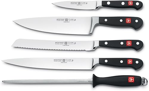 Wusthof - Juego de cocina clásico de cinco piezas 5 color negro