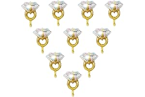 Mesmerizing 10Pcs Mini Diamond Ring Balloons for Unforgettable Engagements and Anniversaries