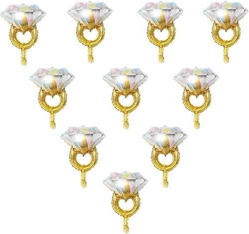 Miniatura 1 de 10 mini globos de anillo de diamantes para compromiso y aniversario, suministros de fiesta de boda
