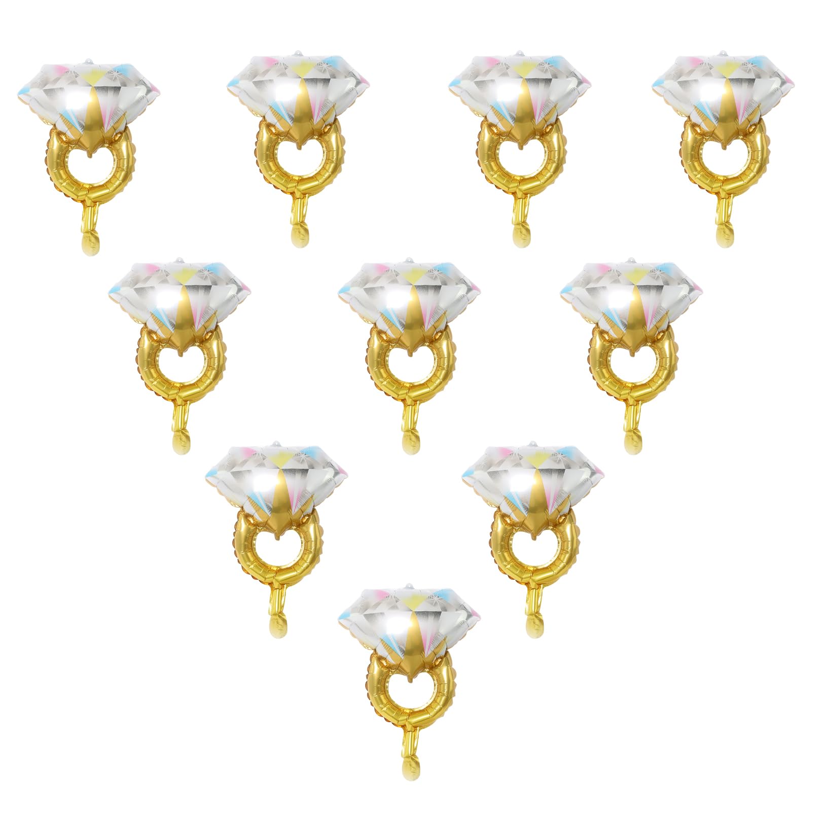 Photo 1 of 10Pcs Mini Diamond Ring Balloons for Engagement and Anniversary Wedding Party Supplies