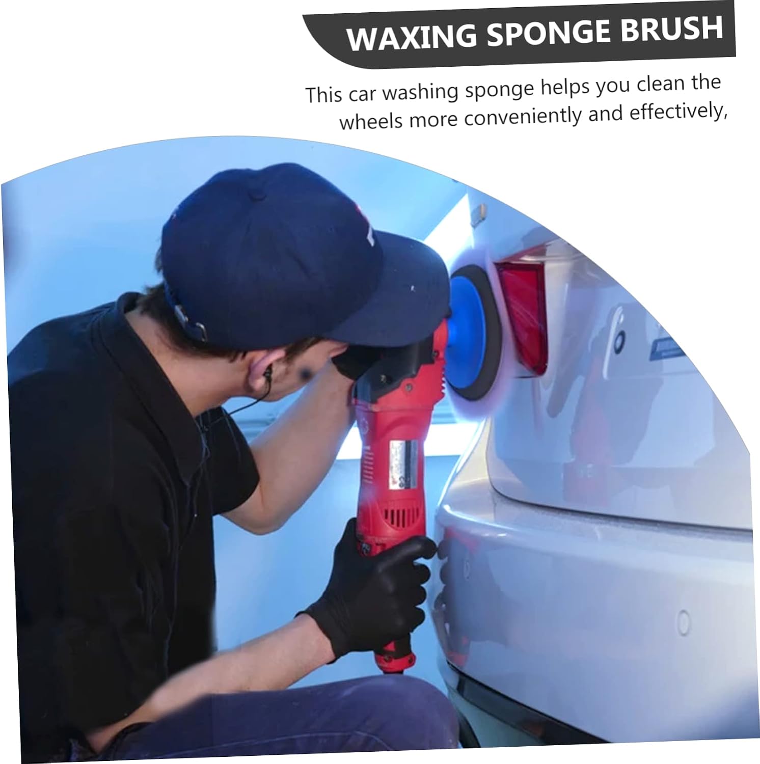 Zerodeko 1pc Car Wheel Cleaning Sponge Polishing Brush for Wash Rim Cleaning Tool Scratch Washing Sponge for Auto Detailing and Household Use