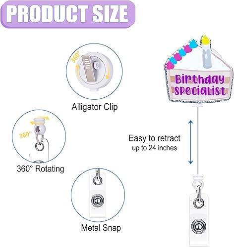 Miniatura 8 de Carrete retráctil con clip de identificación, divertido chiste de humor con nombre, clip RN CNA, enfermera, trabajador de oficina, profesor,