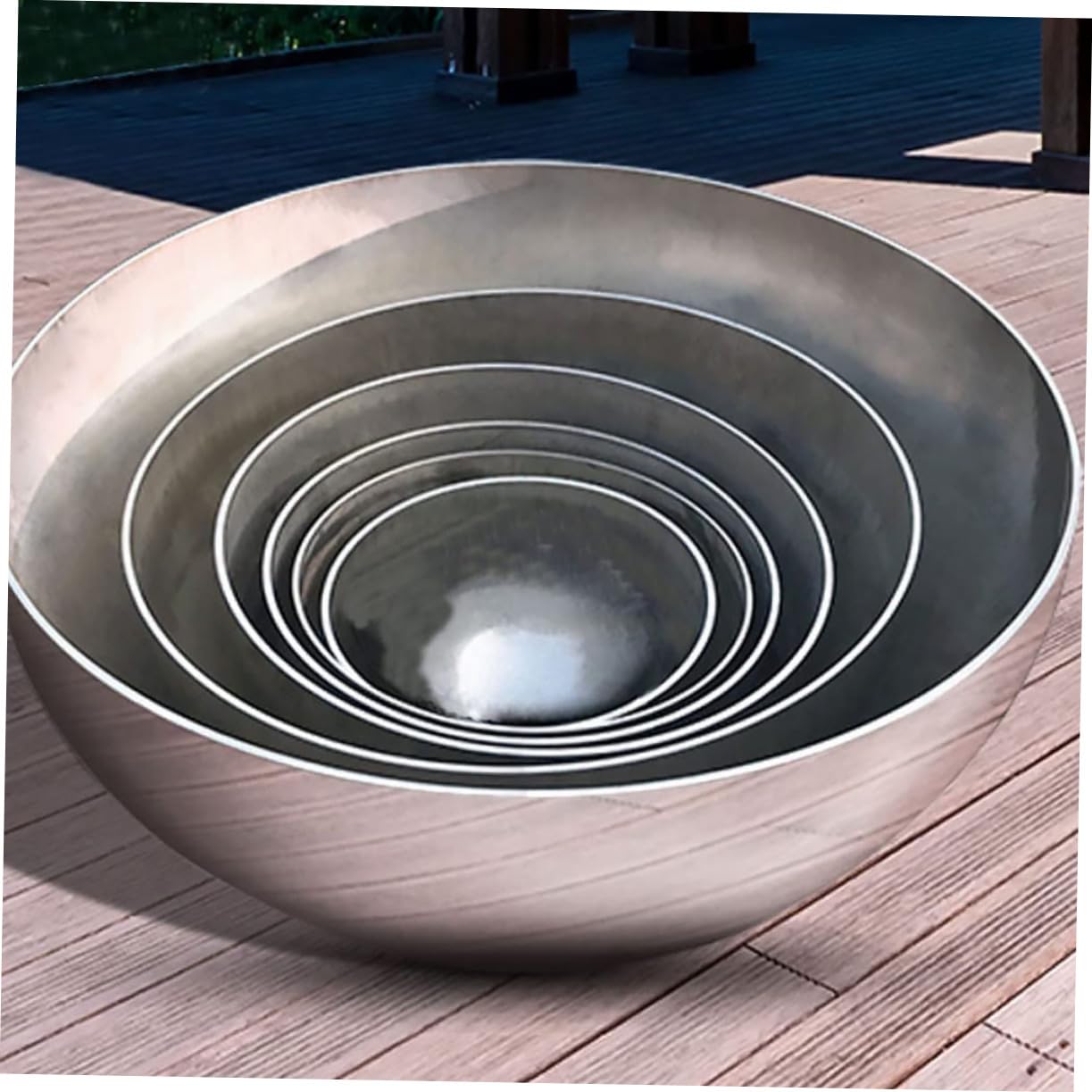 BCOATH 6Pcs Stainless Steel Mirror Gazing Balls Reflective Hollow Garden Orbs for Outdoor Durable Hemisphere Spheres to Stylish