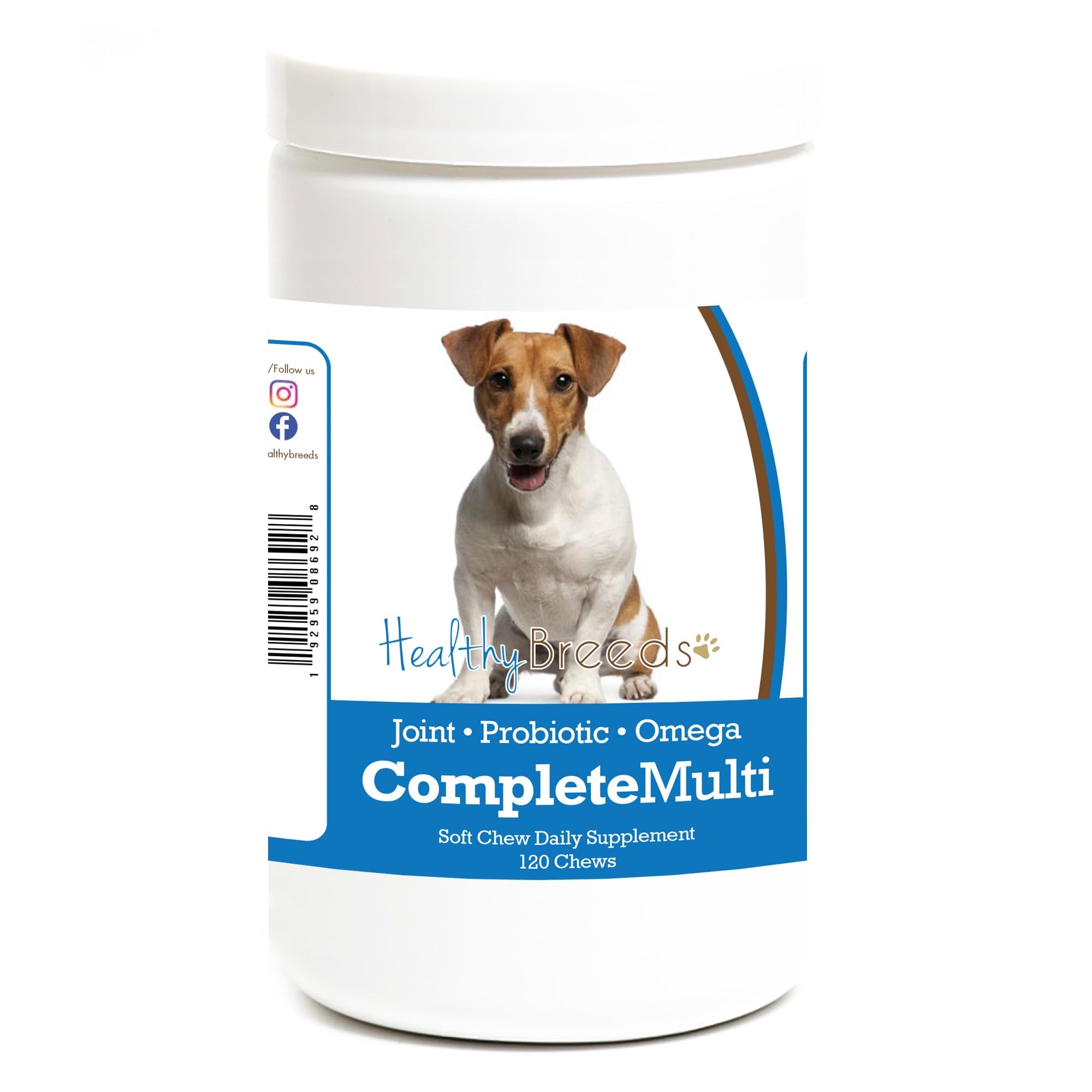 Healthy Breeds Jack Russell Terrier All in One Multivitamin Soft Chew 120 Count