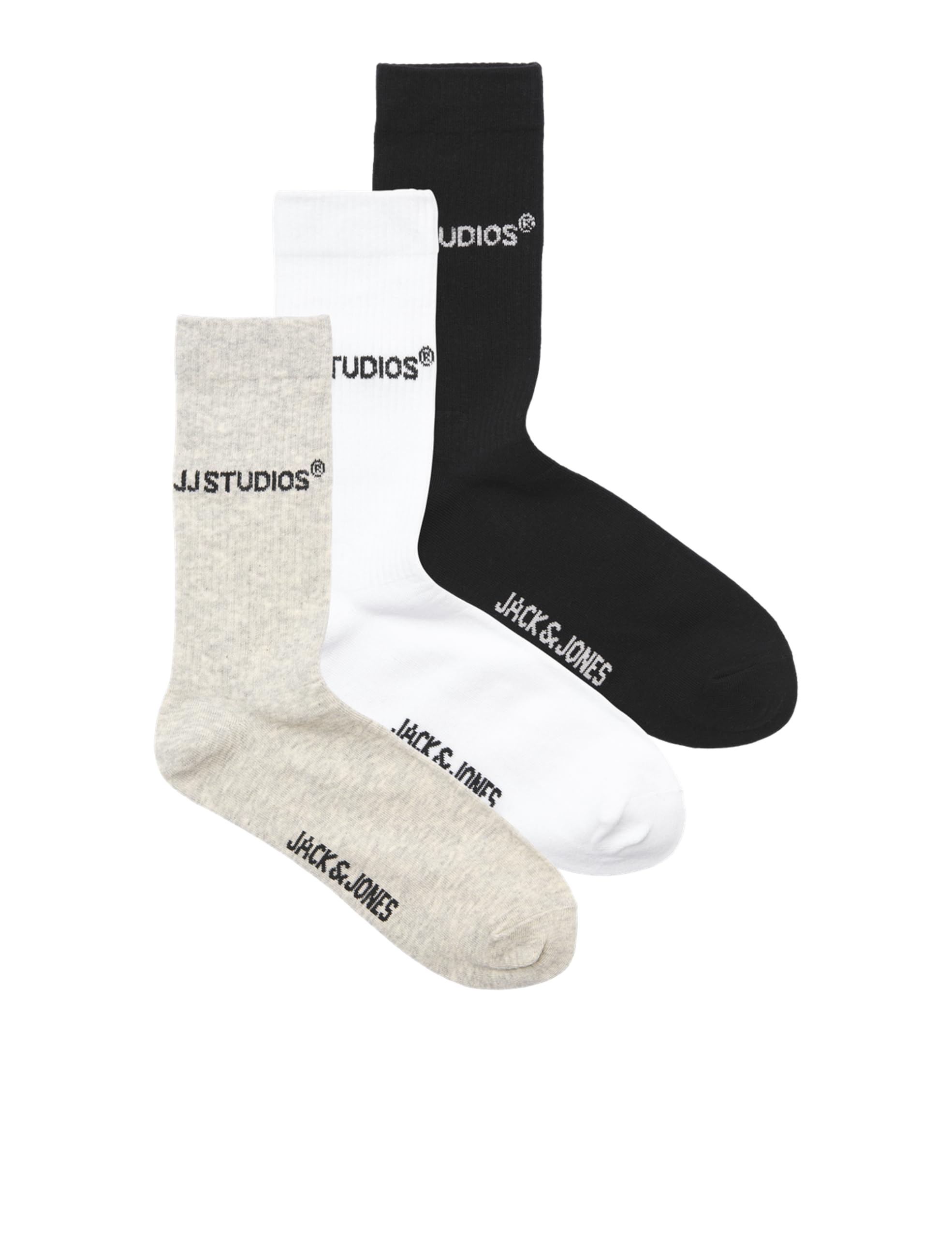 JACK & JONES Jacsoho Tennis Socks Pack of 3 Noos, black, One Size