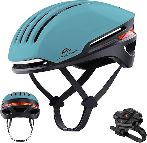 Casco de Bicicleta con Bluetooth, Casco de Bicicleta Inteligente para Adultos Hombres y Mujeres con Altavoces Integrados, Intermitente de Freno