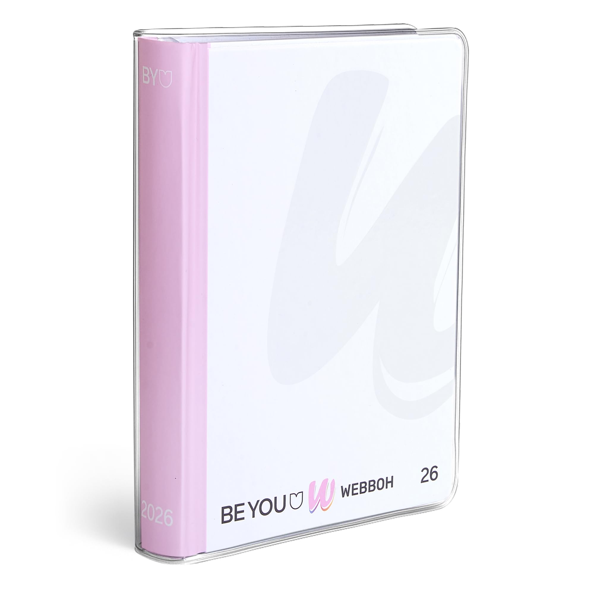 BE YOU - Webboh School Diary 2025-2026, 12 Months, September 2025 - August 2026, School Diary with Sticker and Sketch Pages, with Transparent Top Cover, Medium Size 12.5 x 16.5 cm