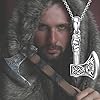 VONALA Sterling Silver Norse Talisman Viking Battle Axe Wolf Head Necklace Nordic Jewelry For Men Boyfriend Birthday Gift #2