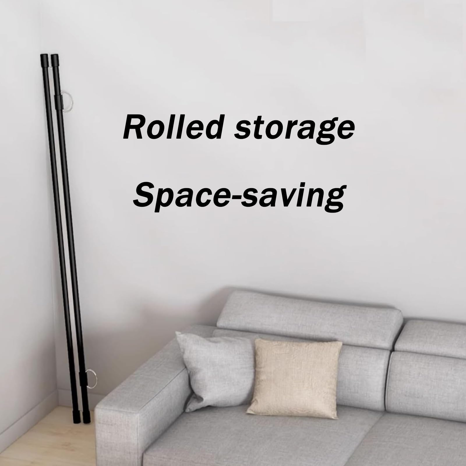 Manuale Telo Proiettore Avvolgibile, HD 4:3, 16:9 Schermo Proiettore, Schermo per Proiettore, Telo da Proiezione Interno Esterno, Home Theater Cinema Full 3D 4K(16:9,60")