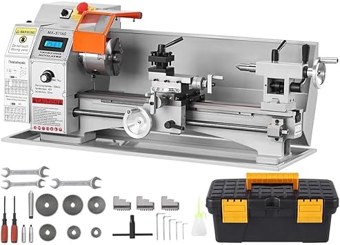 Mini Metal Lathe Machine 800W Power Metal Lathe 150 2500 RPM Variable Speed Processing Precision