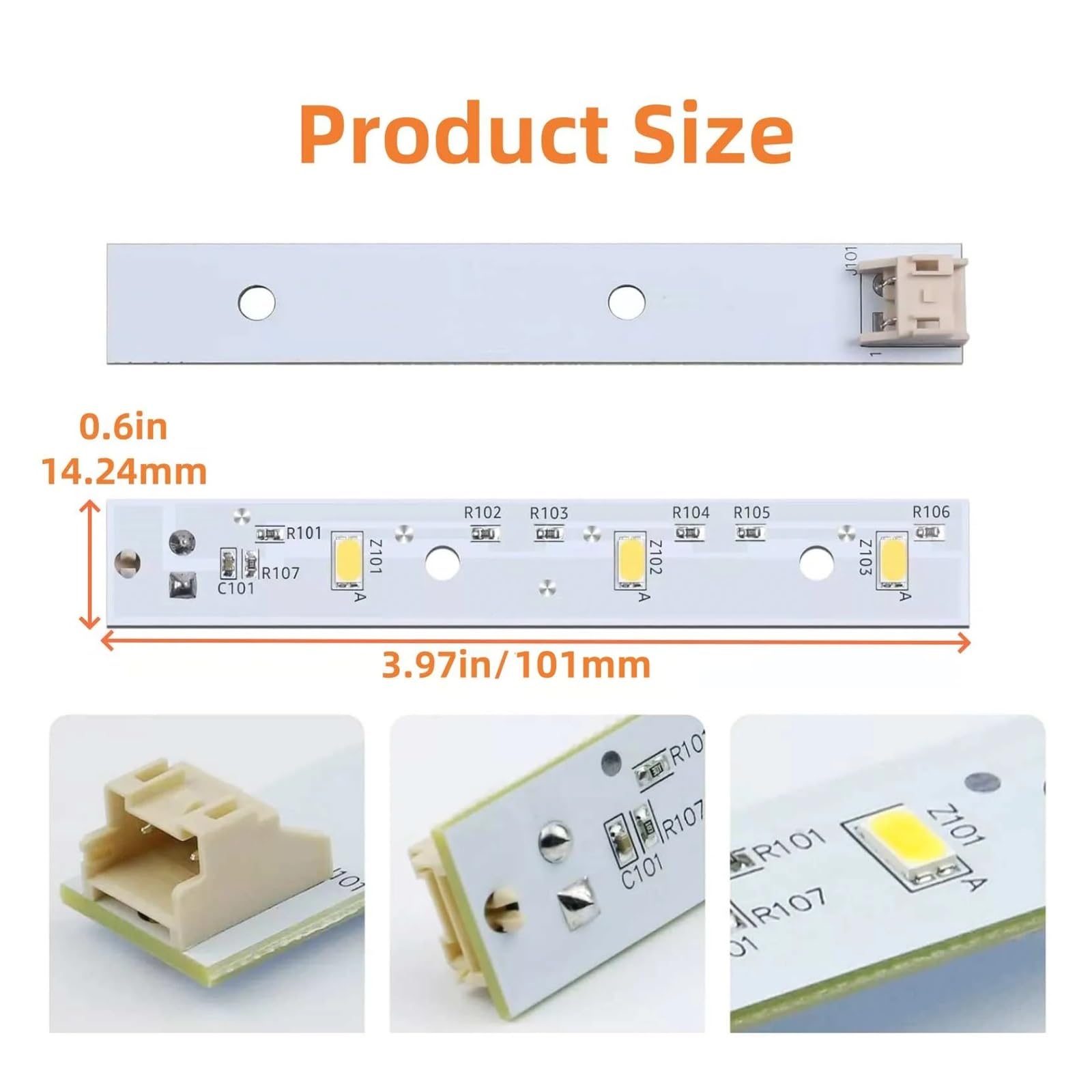 Generic 2 szt. WR55X26671 do lodówki, wodoodporna tablica świetlna LED, część DIY do wymiany żarówki w lodówce, akcesoria do lodówki