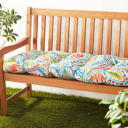 Pillow Perfect 572611 Outdoor/Indoor Ummi Multi Tufted Loveseat Cushion, 1 Count (Pack Of 1), Blue #TOP5