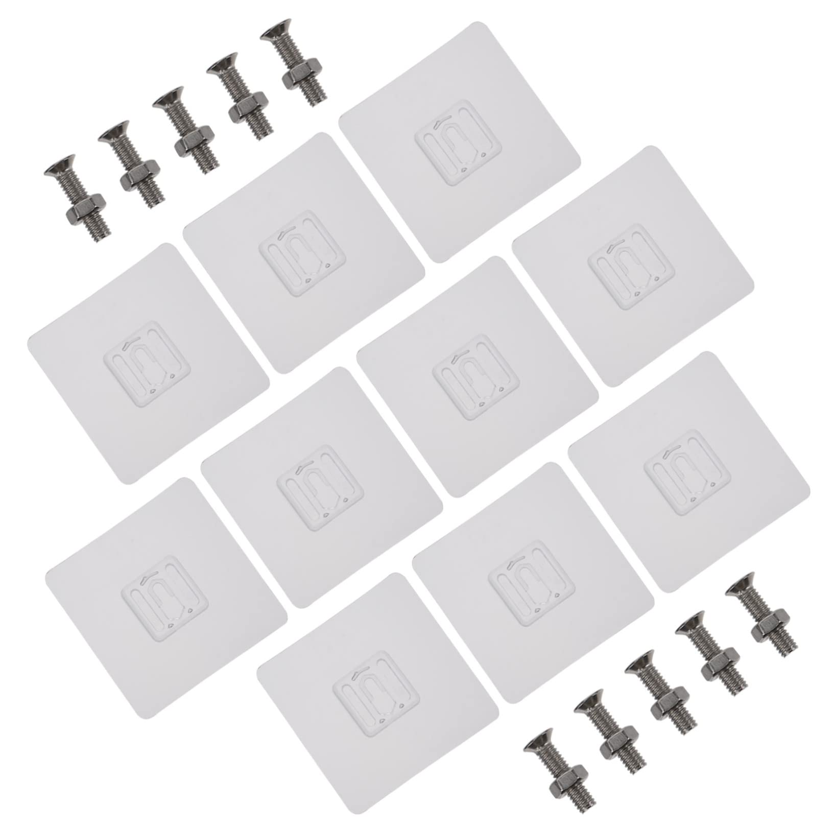 VASDEV 30 piezas de pegatinas sin rastro, ganchos para toallas, ganchos para percheros, pegatinas de metal, tornillos transparentes, clavos de pared, ganchos para toallas de pared, clavos