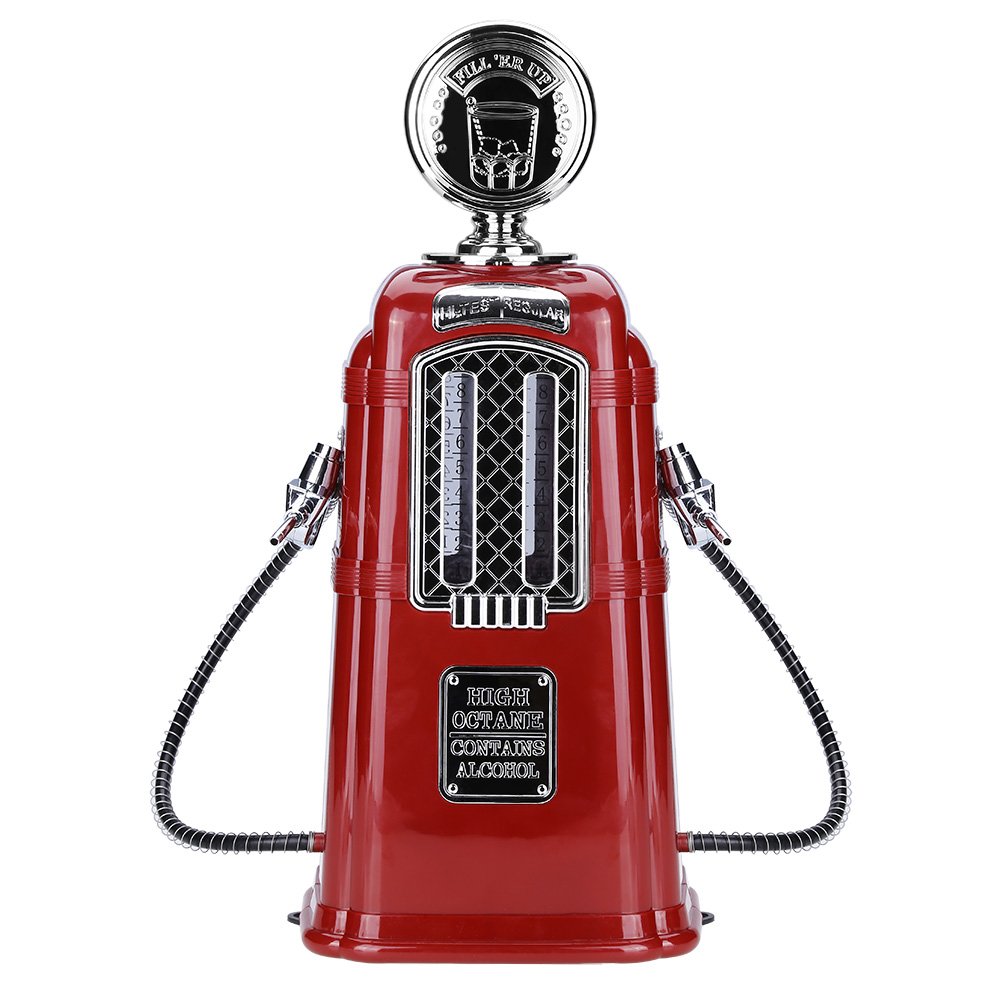 Distributore di birra con due pompe, 1000 c c Distributore di liquore per distributori di vino Accessori per bar usati in bar, alberghi, sale da tè, KTV, famiglia(rosso)