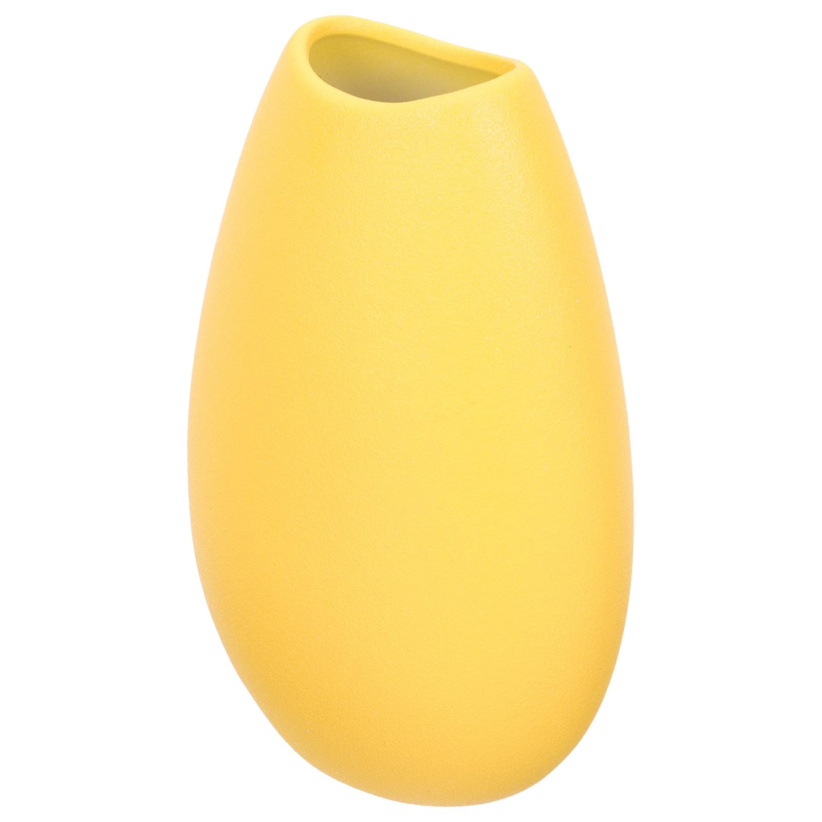 Jarrón de cerámica amarillo floral para decoración mesa chic casa