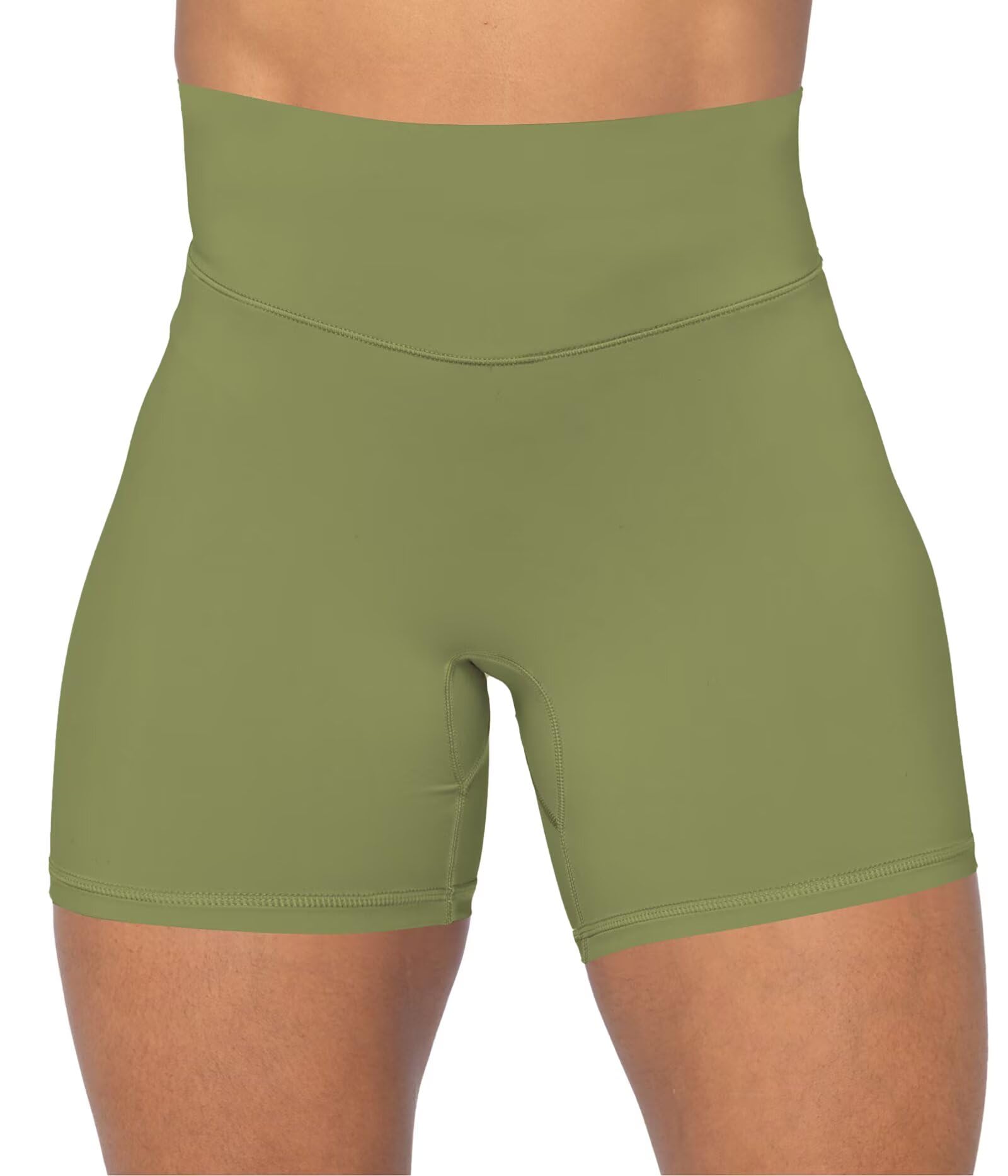 Sunzel No Front Seam High Waist Biker Shorts for Women, Squat Proof Yoga Workout Gym Bike Shorts