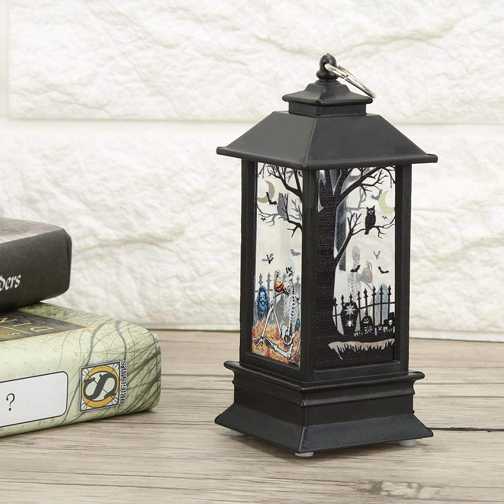 【2021 New Year's Special】2.2 x 2.2 x 4.9 in Halloween Lamp, Hanging Lamp, Exquisite for Theme Parties Halloween(Small skeleton new)