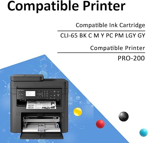 Miniatura 2 de CLI-65 Cartuchos de tinta compatibles con Canon CLI-65 Cartucho de tinta de alto rendimiento para impresoras Canon PRO-200
