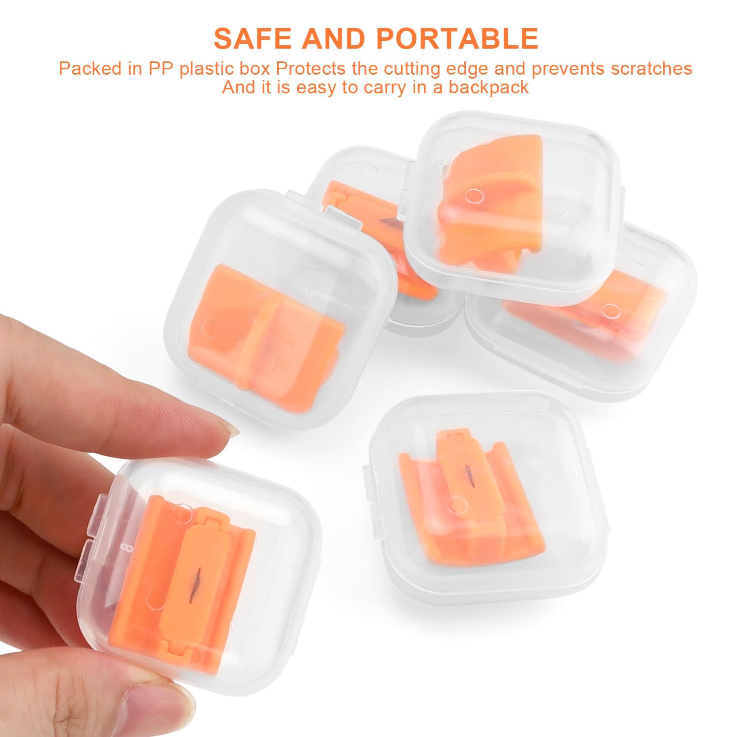 Lames de Rechangepour Massicots, 5 Pièces Lame Coupe Papier, Portable Lame de Rechange pour Coupe-Papier, avec Protection, pour A5 Papier Kraft, Étiquette et Carton