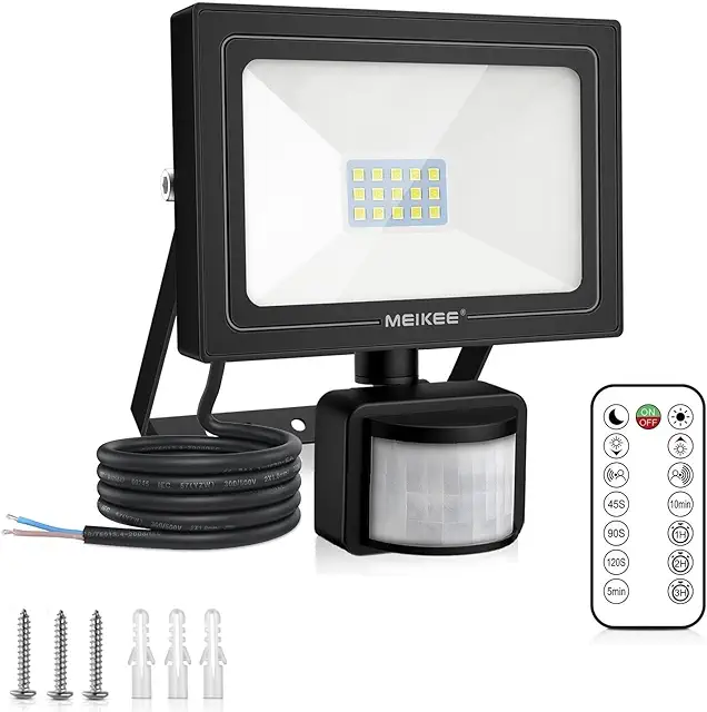 MEIKEE 15W LED Bewegingssensor Lamp - 1200 Lumen, IP66 Waterdicht, Afstandsbediening