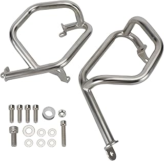 Bruce & Shark(ブルース・サメ)エンジンガード テールレンズカバー 適合F750GS/F850GS 18-22用 アンダー用 クラッシュバー バイク用 保護 耐衝撃 シルバー