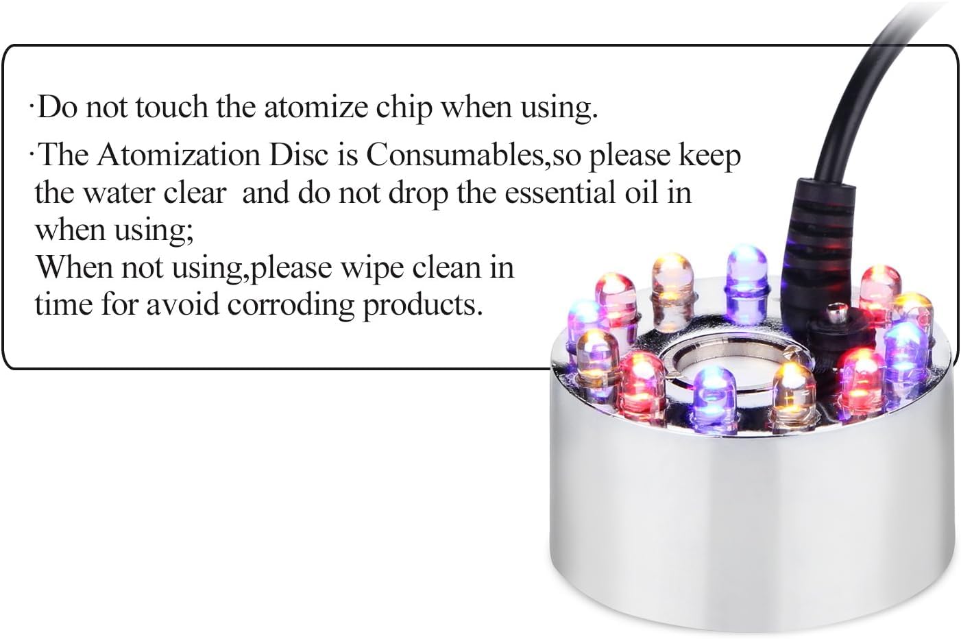 Mist Maker Fountain - 12 Color LED Fog Machine -3