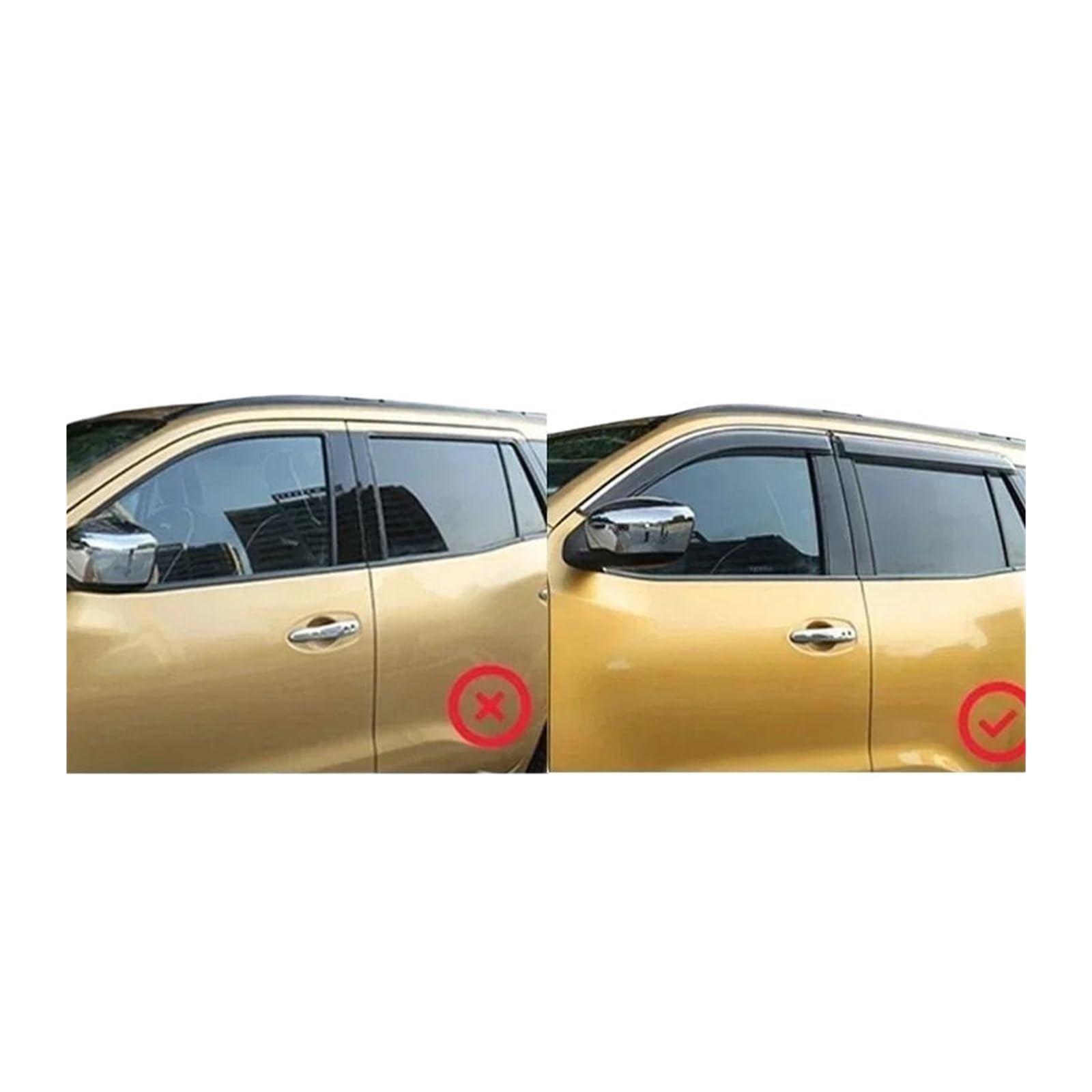 Deflettori Compatibile per Toyota Vitz Hatch Yaris XP 130 2012~2019 Accessori Auto Finestre laterali Visiere Pioggia Sopracciglio Visiera parasole Tenda Trim