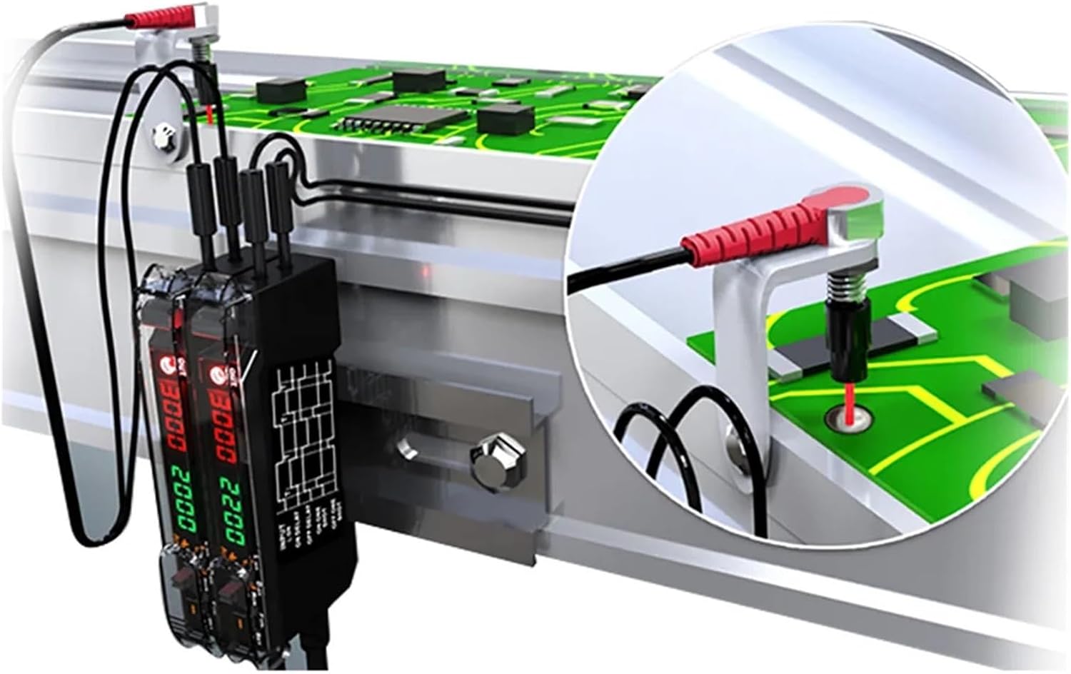 Optical Fiber Sensor Diffuse Reflection M4 with Needle Long Elbow 12-24V DC Fiber Amplifier photoelectric Switch(Non Coaxial M4 40mm)