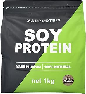 MADPROTEIN ソイプロテイン 人工甘味料不使用 国内製造 大豆 植物性プロテイン (リッチチョコレート, 1kg)