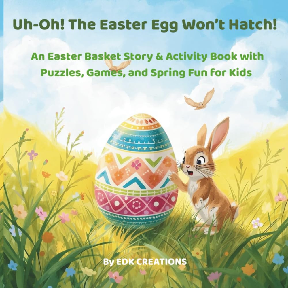Uh-Oh! The Easter Egg Won’t Hatch!: An Easter Basket Story & Activity Book with Puzzles, Games, and Spring Fun for Kids