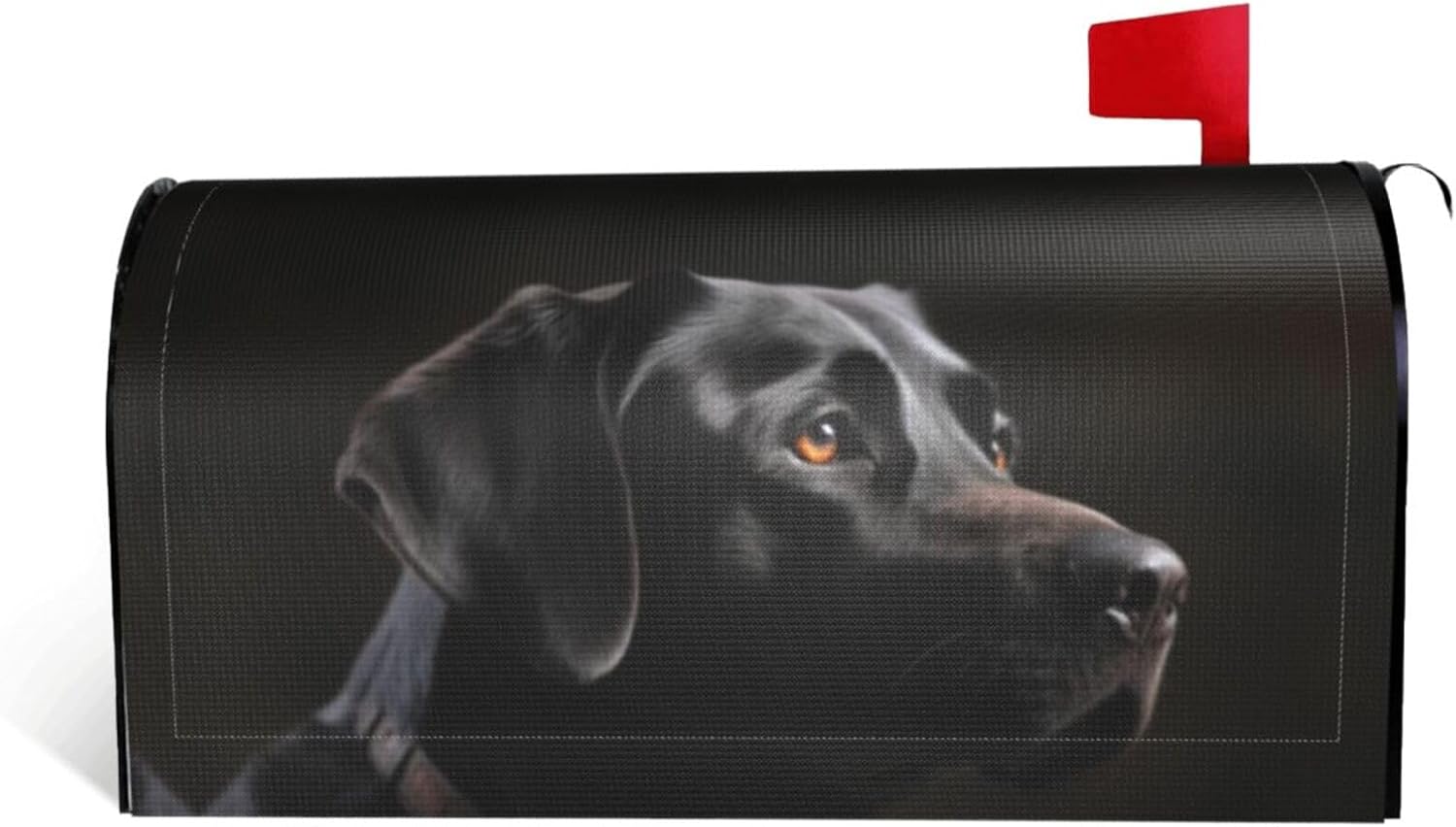 Black Labrador Mailbox Covers Standard Size 21x18 in, Personalized Post Letter Box Cover Magnetic Welcome Mail Box Cover Decorative Mailbox Wraps for Outside Garden Yard Home Decor