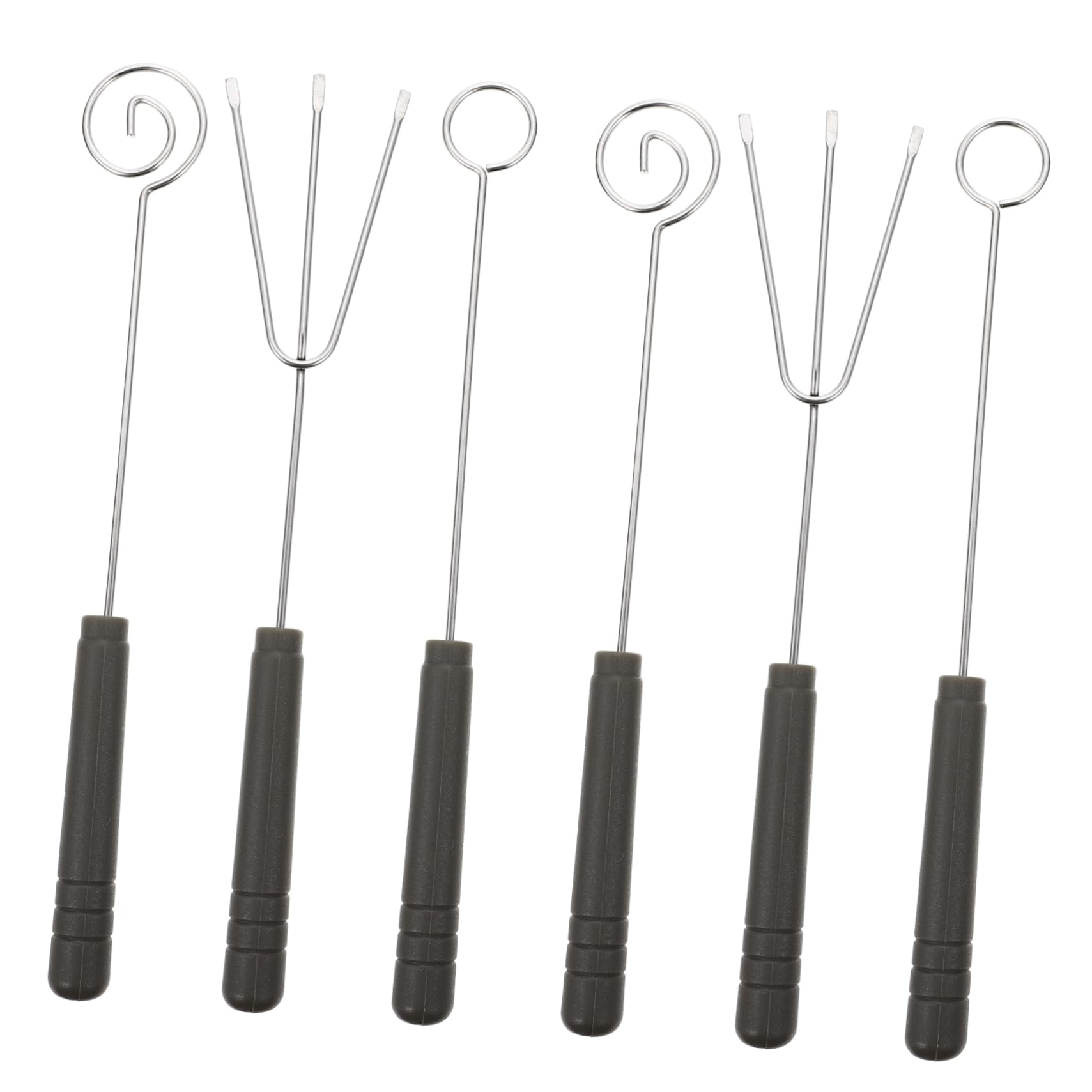6pcs Chocolate Fork Chocolate Dipping Tools Baking Supplies Kitchen Gadgets Fondue Dipping Fork Stainless Steel Dipping Forks Kitchen Tool Diy Decorating Tool Bbq Baking Tool
