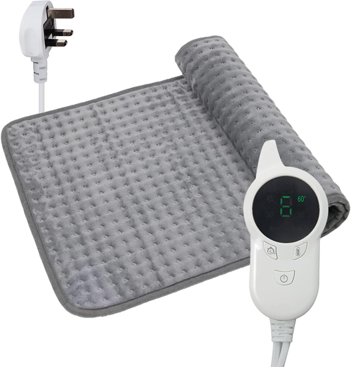 Prosight Heating Pad, Electric Heating Pad for Back Pain and Cramps Relief - Auto Shut Off - Heat Pad with 9 Temperature Options, 4 Timer Settings, Machine Washable 12" x 24"