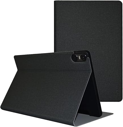 Case for Teclast P33 Android 15 Tablet 10.1",WUNIAK PU Leather Stand Cover Ultra Lightweight Slim Shell Stand Cover with connectable Keyboard Design&Pen Slot Design,Black