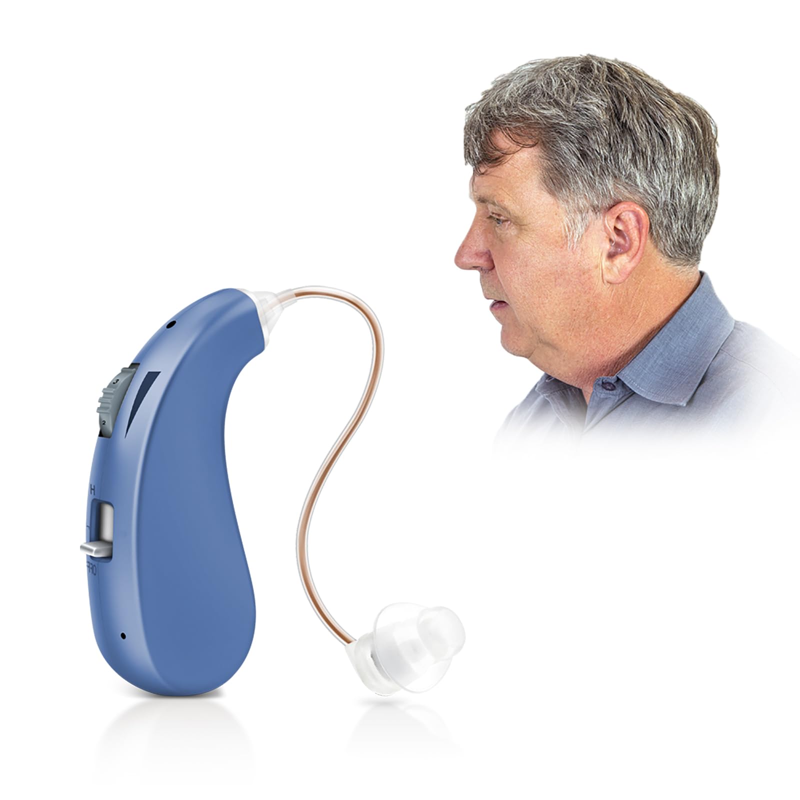 EAROTO Hearing Aid Rechargeable Amplifier Intelligent Noise Reduction Digital Suitable for Elderly People with Hearing Loss E206-(Blue) (B0CHVXCPKJ) Amazon Price History, Amazon Price Tracker