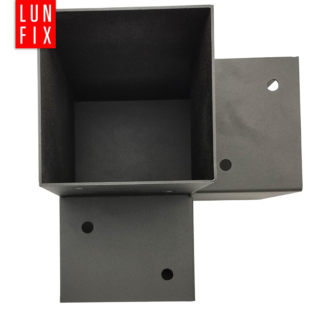 Staffa angolare 90° Y 72x165x162x1,5 mm, connettore per pali in legno, staffe angolari per legno e travi, staffe fissaggio travi robuste, angolari metallo robusti per pergola gazebo fai da te Lun Fix