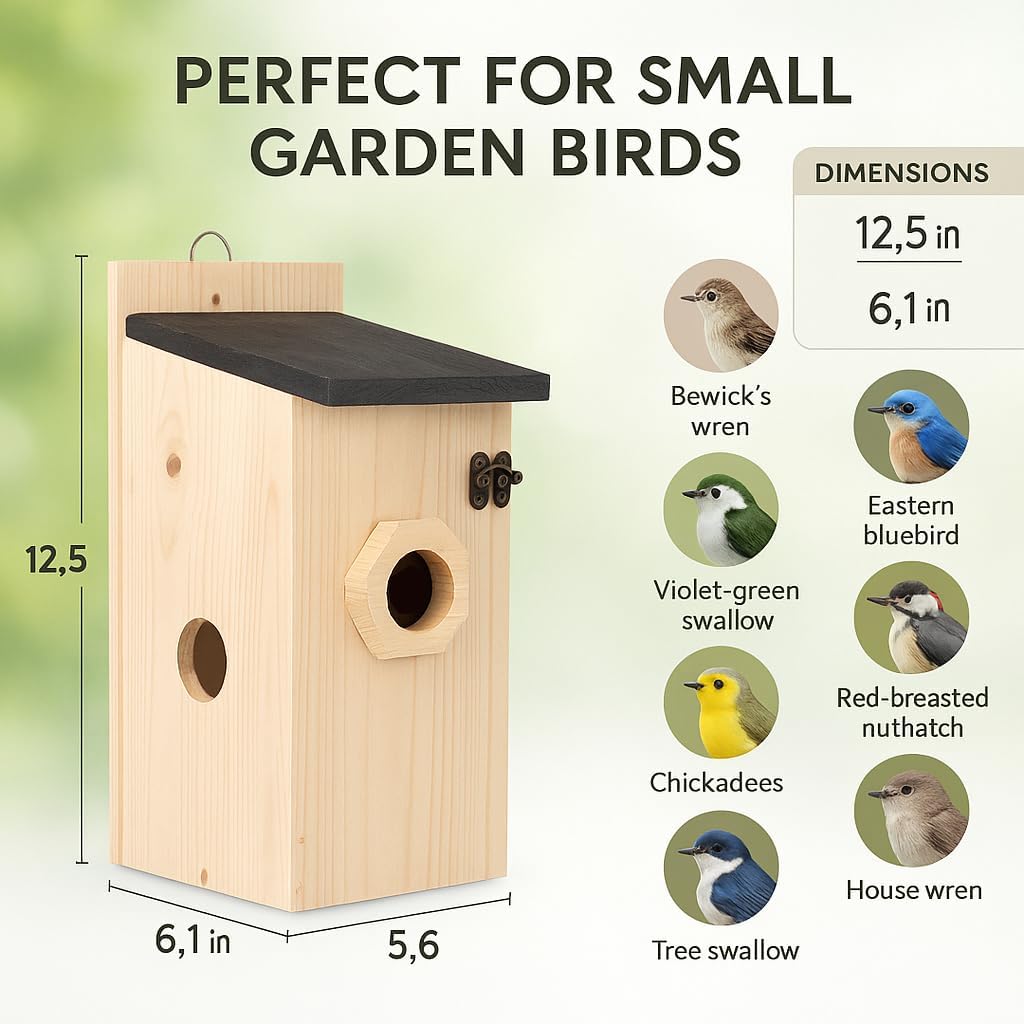 Bestmotoring Smart Bird House with Camera - Solar Powered AI Bird Feeder with 4MP Color Night Vision, AI Species Recognition & IP66 Waterproof, Ideal Gift for Bird Lovers