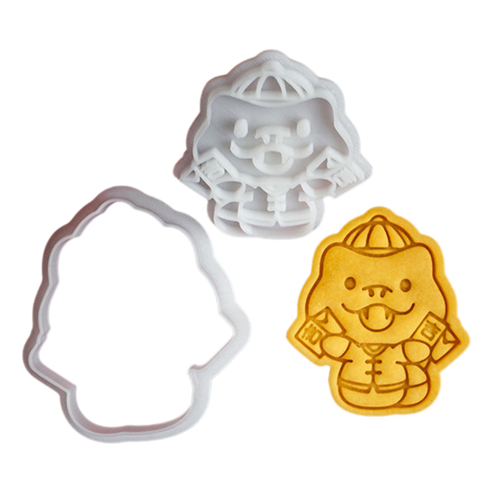Nucelit Creative Snake Cookie Baking Molds Lovely Snake Pattern Cookie Molds for Fun and Creative New Year Baking Projects New Year Stamp
