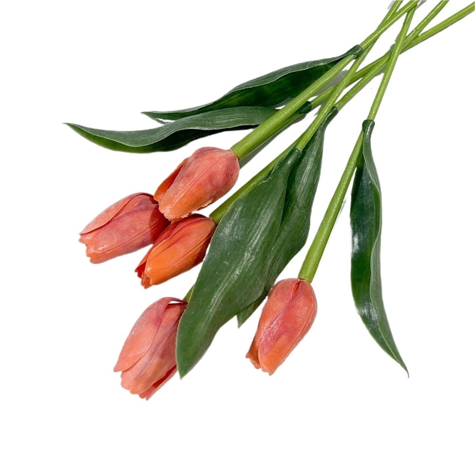 XIANGMLING 10Pcs Simulated Tulip Bouquets, Mini Artificial Flowers for Home Wedding Holiday Decor(Color1)