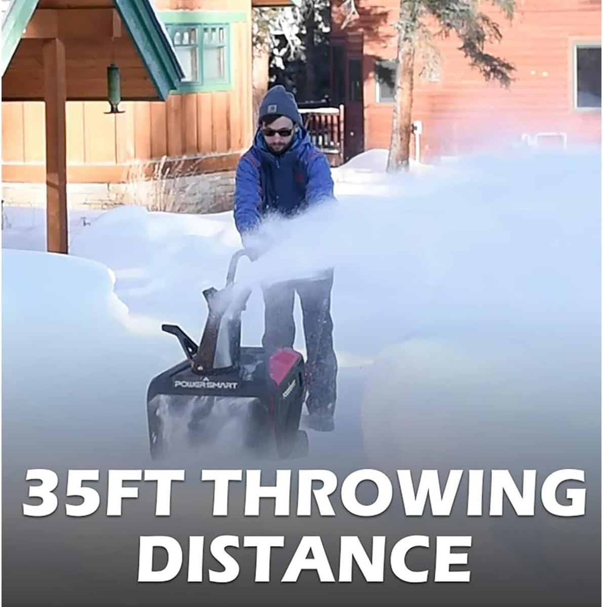 21-Inch Single Stage Electric Snow Blower with Water-Proof Switch, Replacement for PowerSmart OEM