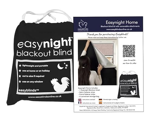easynight Blackout Blind Shade (Without Suction Cups) (XXL 119" x 57")