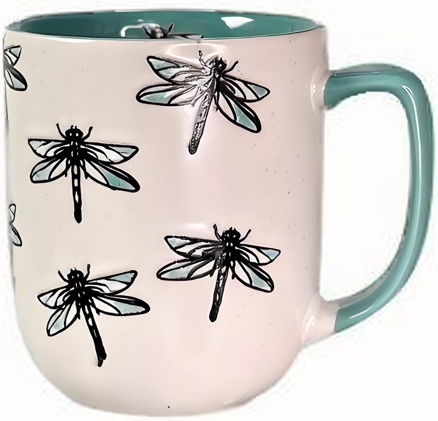 15oz Flowers Bee Mug, Cute Ceramic Coffee and Tea Mug, Dishwasher Microwave Safe, Novelty Tea Cup for Plant Lover, Coffee Mugs Gift for Women and Men